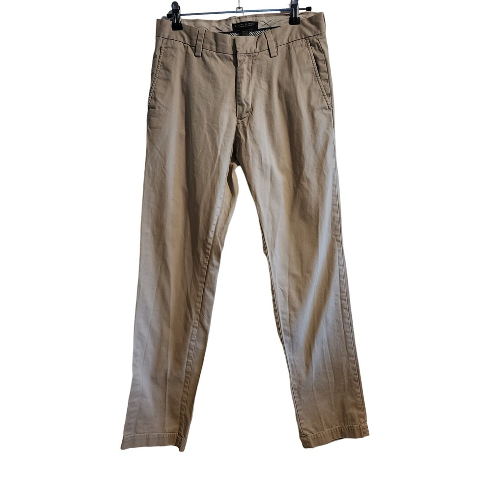 Banana Republic Emerson Mid Rise Chinos 100% Cotton Tan Casual Work Mens 30 / 32